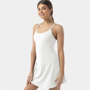 Brand New Halara Everyday Cloudful Backless 2-in-1 Flare Activity Dress